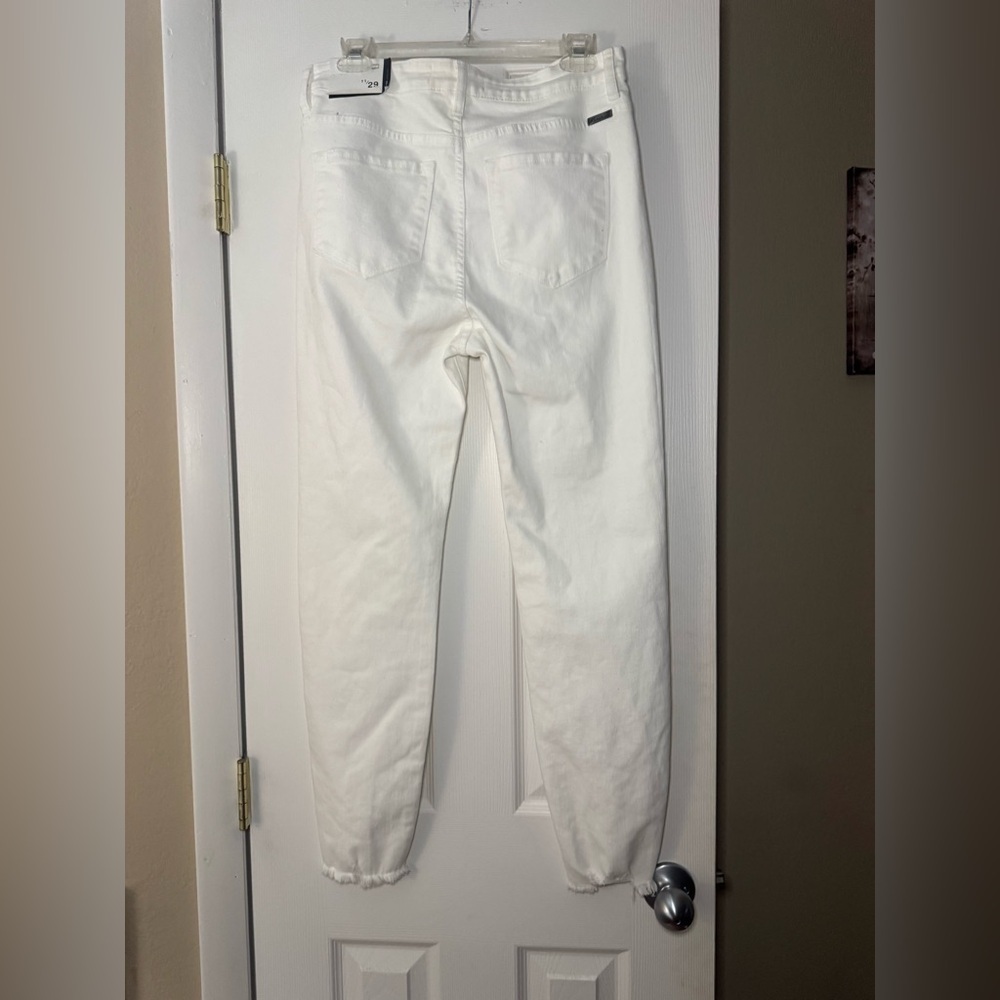 KanCan White Denim Jeans High Rise Skinny Ankle Fly Button NWT - Picture 8 of 12